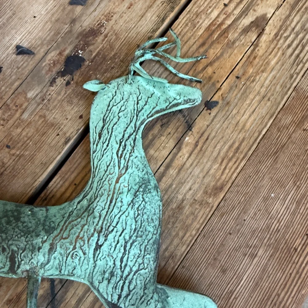 NWT Flawed  Anthropologie  Terrain  Verdigris Stag Tree Topper
